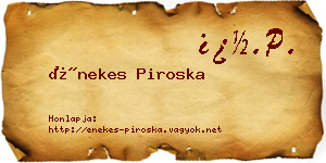 Énekes Piroska névjegykártya