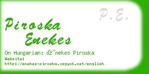 piroska enekes business card